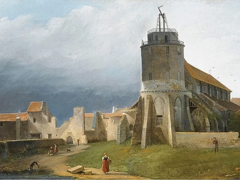 1787-Auguste Regnier - Veduta di Saint - Pierre de Montmartre a Parigi